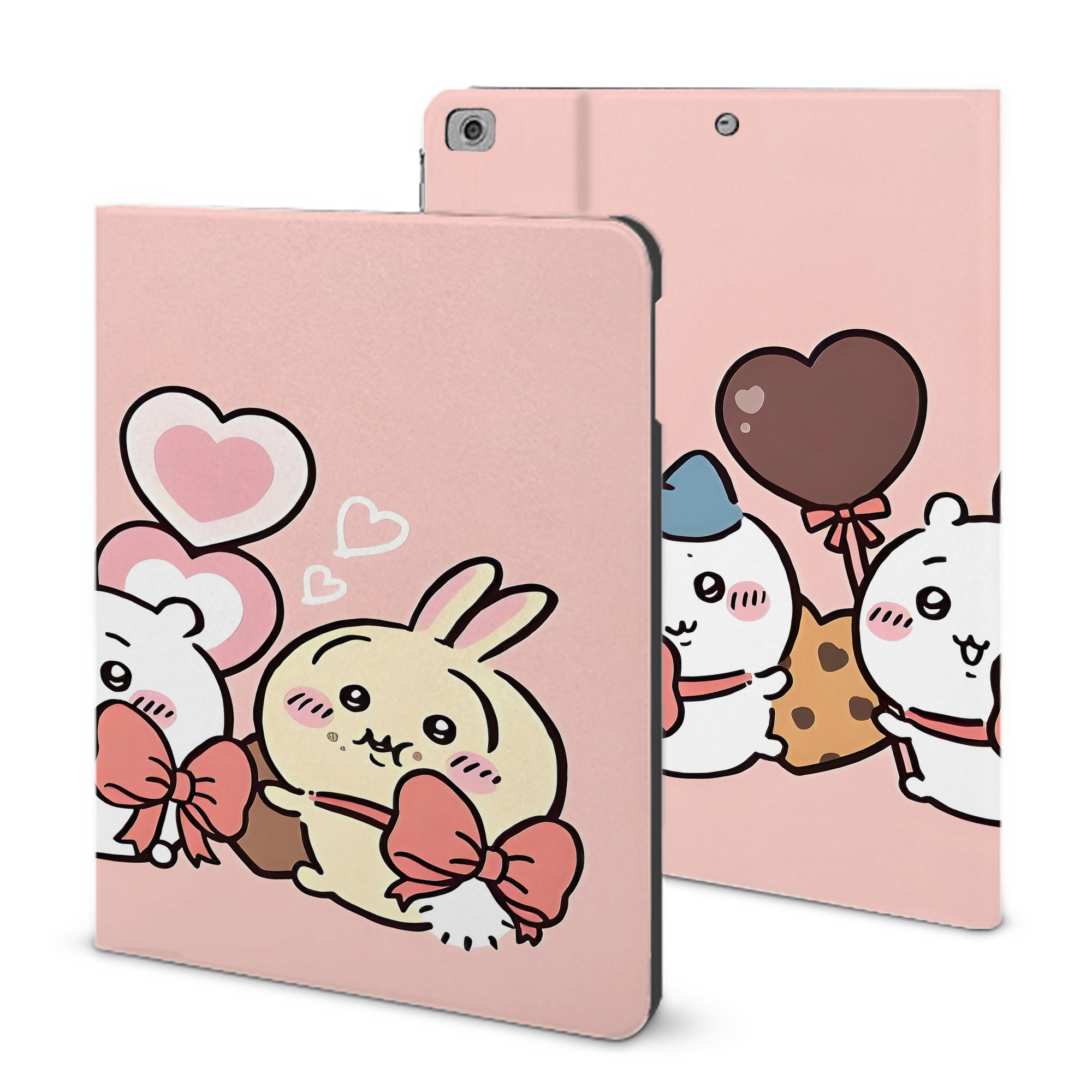 （画像用） ちいかわ Chii-kawa IPad ケース ブック型 PUレザー TPU 耐衝撃 軽量 薄型 ペン収納なし 全面保護 IPad 各モデル対応